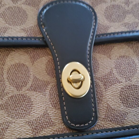 Coach Turnlock Tab Messenger Crossbody In Signature Canvas 192 - Picture 7 of 11